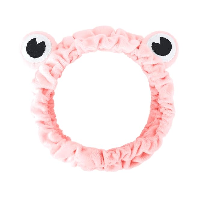 Jowmoy Pink Frog Eye Elastic Headband by Jowmoy
