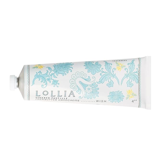 LOLLIA Wish Handcreme, 4 oz, Sugar Cane, Vanilla Bean, & Jasmine Scented Hand by LOLLIA