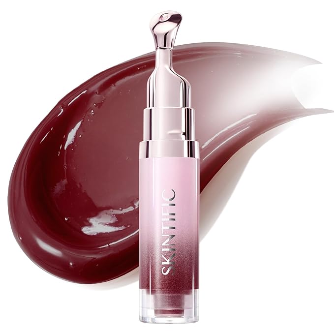 SKINTIFIC Peptide Brightening Lip Serum, Hydrating & Plumping Tinted Lip Gloss by SKINTIFIC