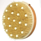 Dry Body Brush, Natural Bristle Bath Brush, Lymphatic Drainage, Stimulate Blood - Image 4