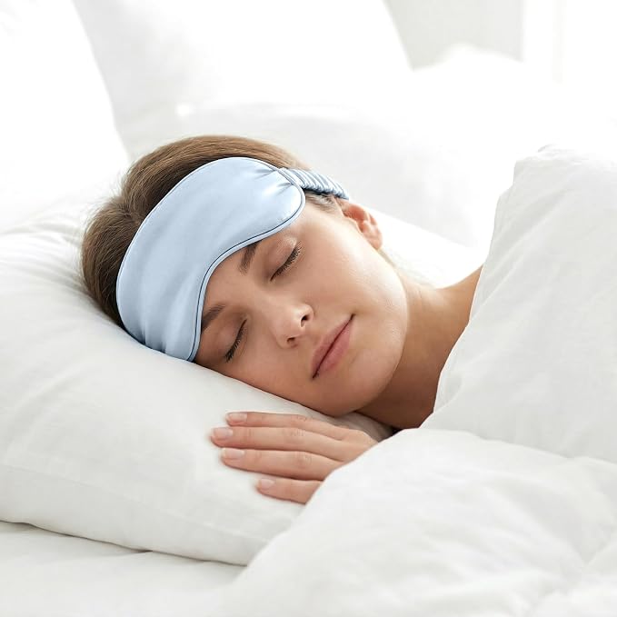 2Pcs Silk Sleeping Mask, Soft Breathable Blackout Eyeshade Comfortable - Image 6