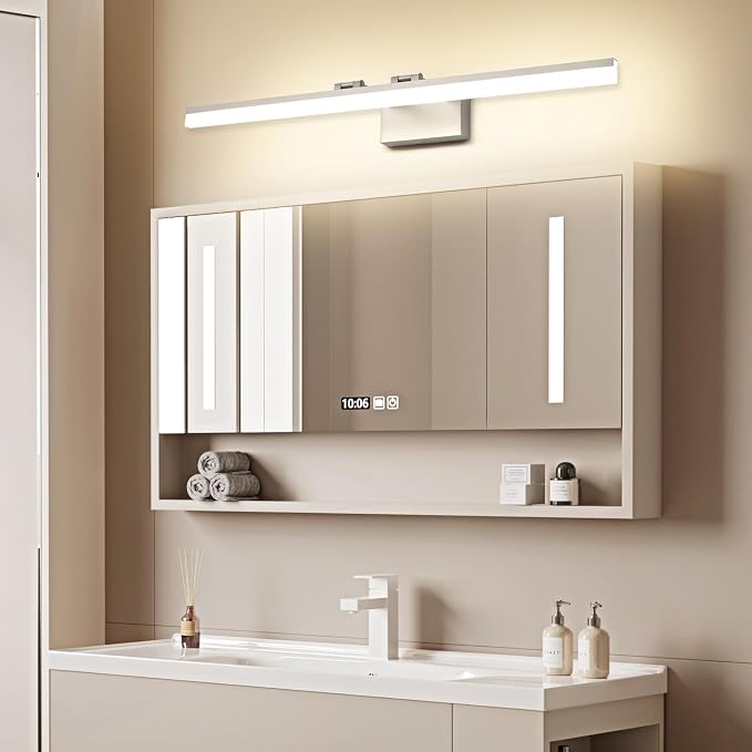 SOLFART 39.4 Inch 5 Color Temperature Dimmable Brushed Nickel Bathroom Light - Image 6