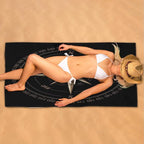 Compass Rose Beach Towel Oversized Quick Dry Beach Blanket Microfiber Sand Free - Image 6