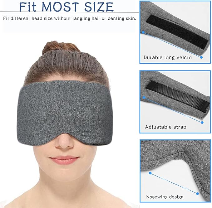 Sleep Mask for Men Women, 100% Cotton Sleep Eye Mask - Image 4