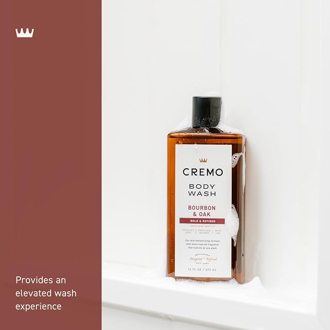 Cremo Body Wash for Men, Rich-Lathering Bourbon & Oak, 16 Fl Oz - Image 3
