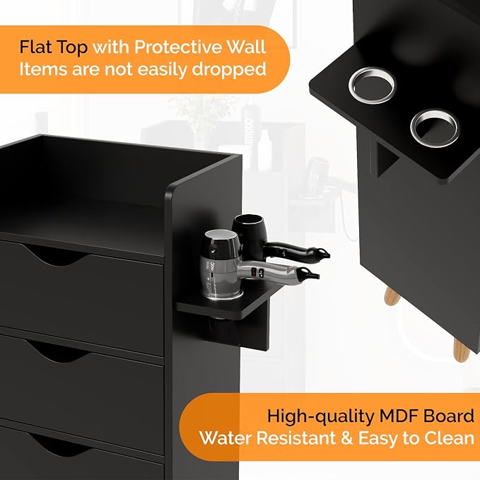 OmySalon 4 -Layer Salon Storage Cabinet, Beauty Barber Salon Styling Station - Image 6