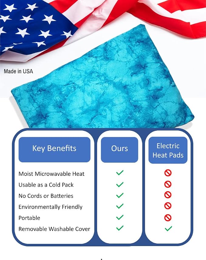 Microwavable Corn Filled Heating Pad and Cold Pack/Washable 100% Cotton Cover - Image 6