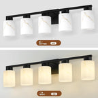5-Light Bathroom Light Fixtures, Modern Vanity Lights, Living Room, E26 Base - Image 7