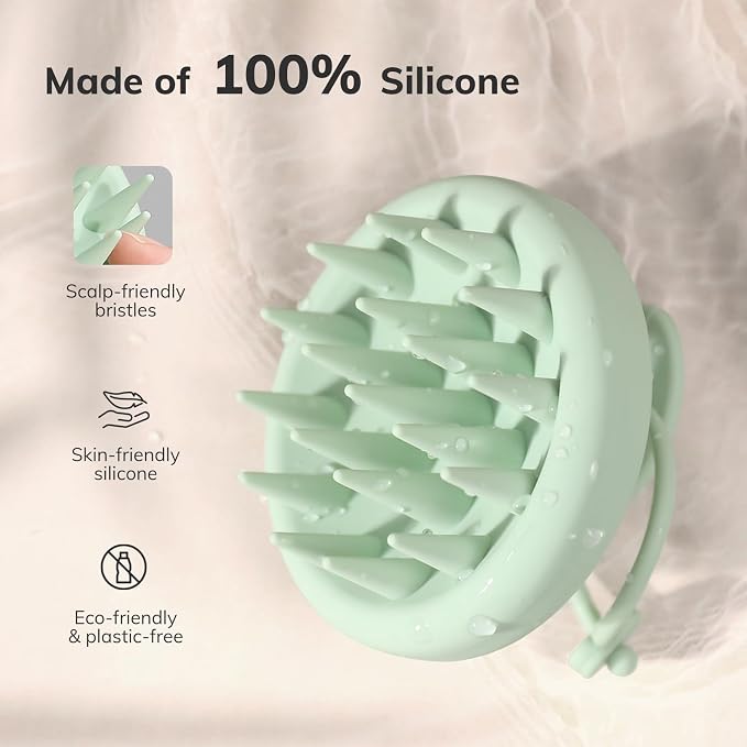Sndyi Silicone Scalp Massager Shampoo Brush, Hair Scrubber - Image 2