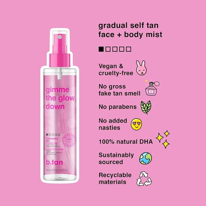 b.tan Clear Face Tan Mist | Gimme The Glow Down - Image 3