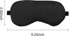 2 PCS Black Satin Sleep Masks, Adjustable Silk Eye Mask - Image 4