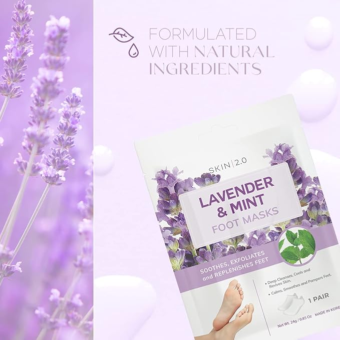 Skin 2.0 Lavender & Mint Foot Masks - Image 6