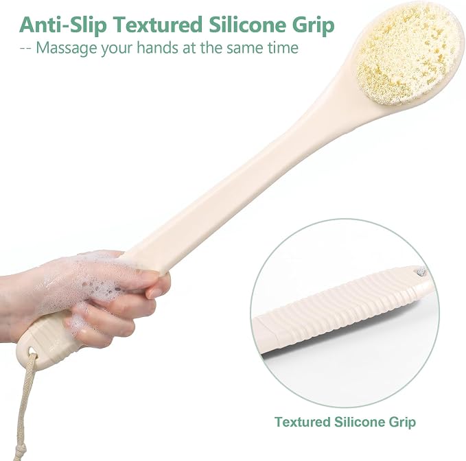 17-Inch Back Scrubber for Shower, Anti-Slip Exfoliating Body Brush for Bath - Image 2