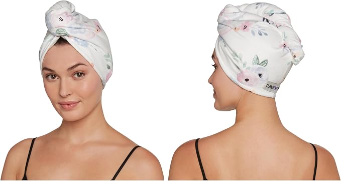 Turbie Twist Microfiber Super Absorbent Hair Towel | Watercolor Floral - Image 3