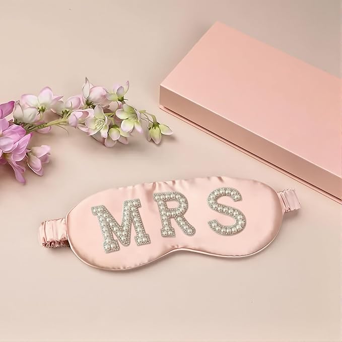 Bride Sleep Mask, Bride Eye Mask, Mrs Satin Bridal Eye Maskes Soft Sleep Maskes - Image 4