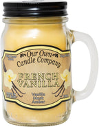 Our Own Candle Company, French Vanilla Scented Mason Jar Candle, 100 Hour Burn by OurOwnCandleCompanycandles