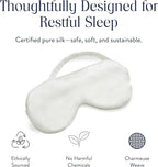 Brooklinen Silk Eye Mask for Sleeping – Ivory, 100% Mulberry Silk Sleep Mask - Image 3