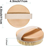 Dry Body Brush, Natural Bristle Bath Brush, Lymphatic Drainage, Stimulate Blood - Image 2