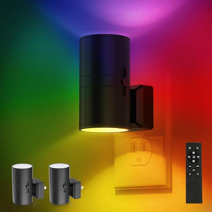 L LOHAS LED Night Light with Remote, Night Lights Plug into Wall, RGB Color - Image 7