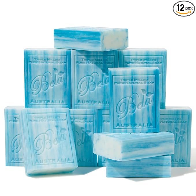 BELA Ocean Soap 3.3 OZ, Long Lasting French Triple Milled Bar Soap by BELAPURENATURALSOAPSANDODORELIMINATINGHOMEFRAGRANCES