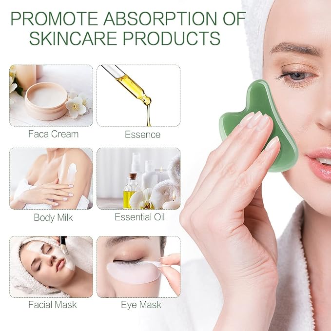 Gua Sha Facial Tools Stone Massage GuaSha Tool - Image 3