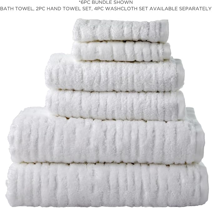 SKL Home CloudSoft 100% Cotton Luxury 6-Piece Towel Set, 600 GSM, Ultra Plush & - Image 8