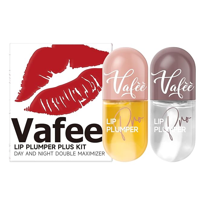 Lip Plumper by Vafee, Natural Lip Plumper and Lip Care Serum, Lip Enhancer by Vafee