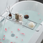 Stainless Steel Bathtub Caddy Tray, Expandable Bath Tub Table, Adjustable by Unknown