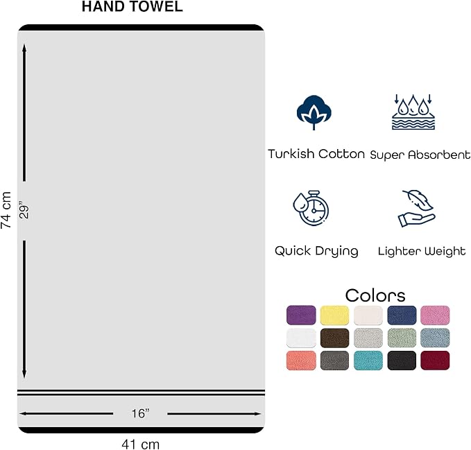 Hawmam Linen White Hand Towels for Bathroom, 16x29 Inch, Premium Turkish Cotton - Image 7