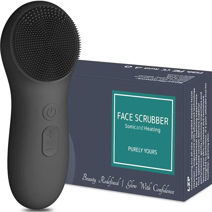 LZP Silicone Face Scrubber, Electric Facial Cleansing Brush by LZPLLC
