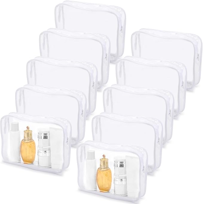 Tbestmax 10 Pack Clear Cosmetic Bags Makeup Bags Portable Waterproof TSA by Tbestmax