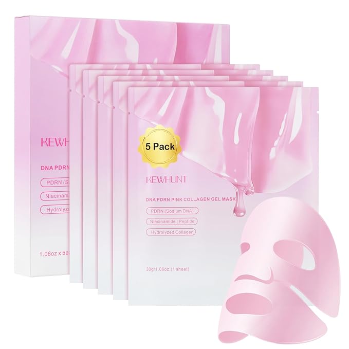 Salmon DNA PDRN Collagen Jelly Gel Mask, Overnight Face Mask, Hydrogel Mask by Kewhunt