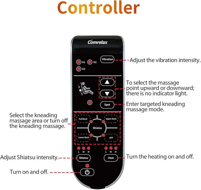 Shiatsu Back Massager with Heat, Massage Chair Pad - Image 8