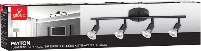 Globe Electric 59354 Payton 4-Light Track Lighting, Matte Black - Image 9