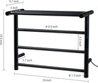 MyGift 4 Tier Wall Mounted Bathroom Towel Warmer Rack - Image 6