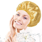 4 PCS Shower Cap for Women, Elastic and Reusable Bath Caps, Double Layers - Image 8