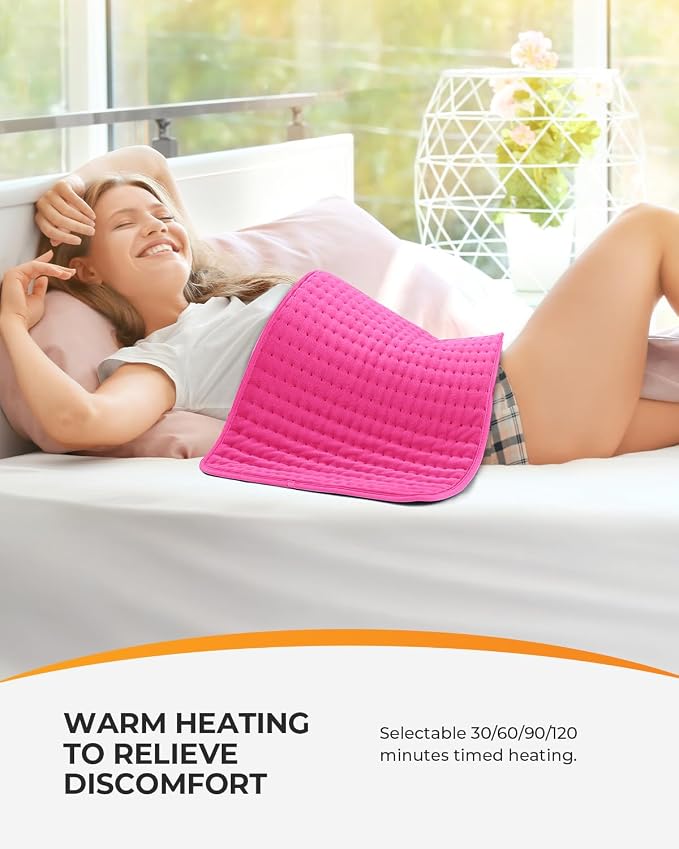 CooCoCo Pink Heating Pad for Period Cramps, FSA Eligible Cute Heated Pad - Image 2