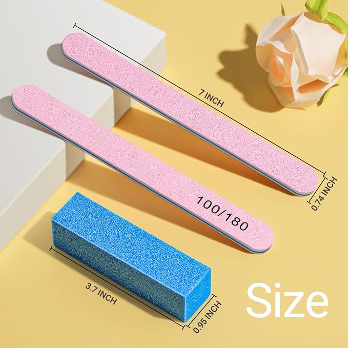 TsMADDTs Nail Buffers and Files, Professional Manicure Tools Kit, Nail Care - Image 2