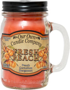 Our Own Candle Company, Fresh Peach Scented Mason Jar Candle, 100 Hour Burn Time by OurOwnCandleCompanycandles