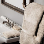 SUPERIOR Egyptian Cotton Pile 3 Piece Towel Set, Includes 1 Bath, 1 Hand - Image 7