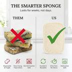 Truly Free Natural Cleaning Sponges, 100% Organic Luffa Dish Scrubber, - Image 2