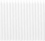 WPONSZU 16 Pack White Taper Candles, 7-8 Hours Burn Time, Smokeless and Dripless - Image 2