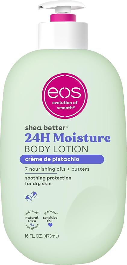 eos Shea Better Body Lotion- Crème de Pistachio, 24-Hour Moisture Skin Care by eosproducts
