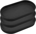 Black Small Tray, 3 Pack Oval Tray by VCREATC-VCREATEFORCUSTOMER