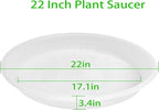 Plant Saucer - 2 Pack 22 Inch Extra Large Durable Plastic Plant Trays Clear - Image 2