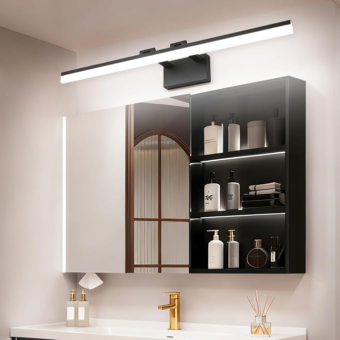 SOLFART Dimmable Matt Black Bathroom Vanity Light Light Fixtures - Image 2
