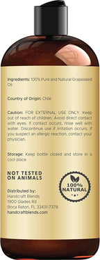 Handcraft Blends Grapeseed Oil | 100% Pure and Natural | Bath & Body Oil | - Image 3