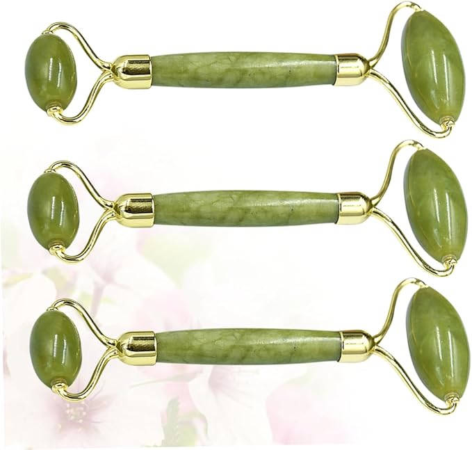 NOLITOY 3pcs Jade Roller Facial Massage Tool Portable Skin Care by NOLITOY
