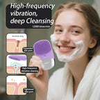 Facial Cleansing Brush, 3-in-1 Electric Silicone Face Scrubber, Vibrating - Image 2