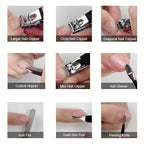 Professional Stainless Steel Nail Clipper Travel & Grooming Kit Nail Tools - Image 6